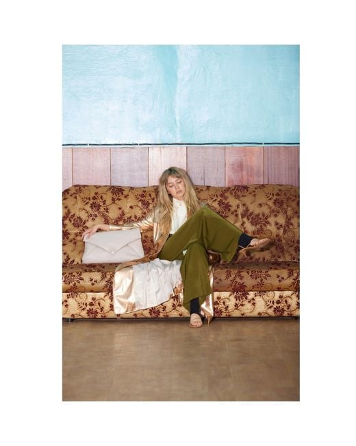 Julia Allert Green High Waist Long Wide Leg Trousers – Dark