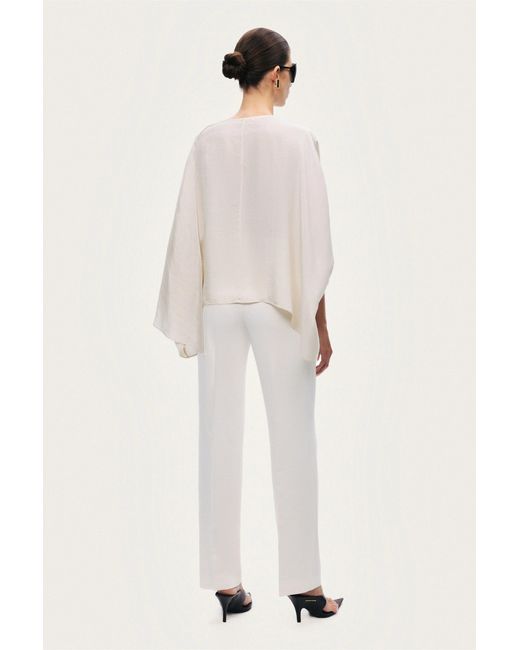 Nocturne Natural Fluid Cape Blouse