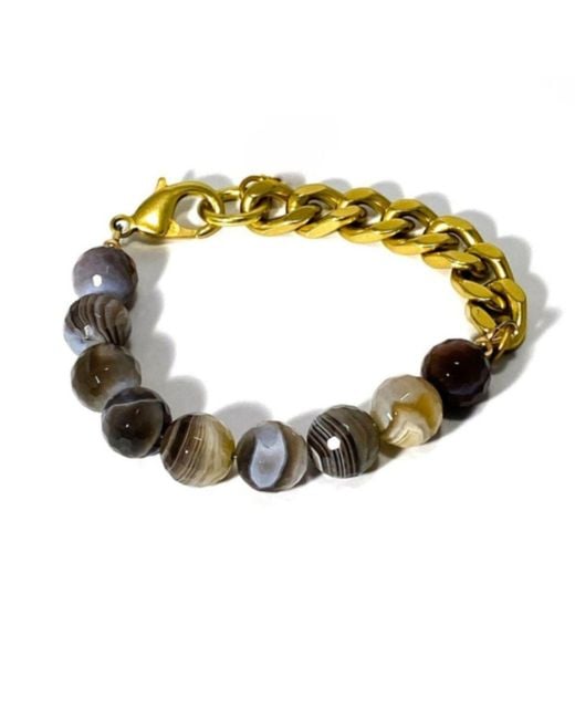 Rachel Nathan Metallic Remix: Faceted Botswana Agate