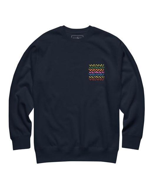 Anchor and Crew Blue Out Of Office Passenger Organic Cotton Sweatshirt for men