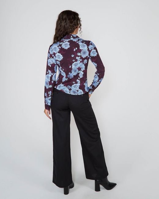 Lords of Harlech Blue Stephanie Serious Floral Shirt