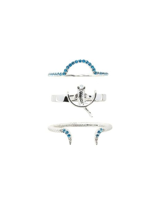 NASI SILVER Metallic Neshama Fish Ring