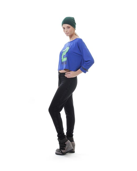 Conquista Blue 2-Young Crop Top Royal