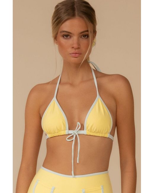 Montce Yellow Sunshine Binded Emma Bikini Top