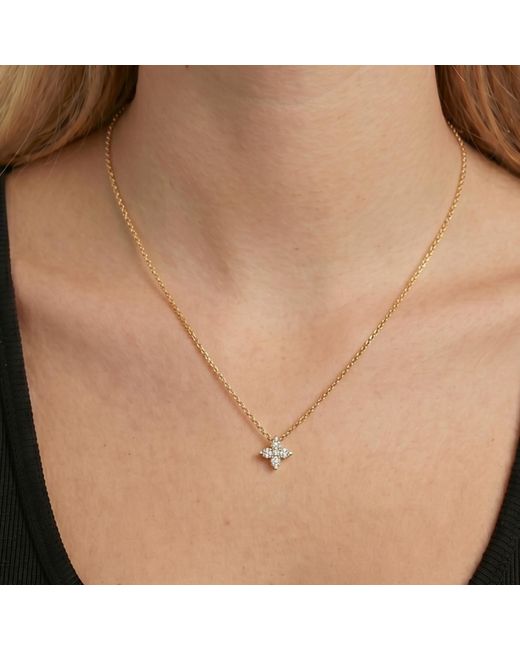 Uchi and Soto Metallic Kinmokusei Floral Pendant Necklace