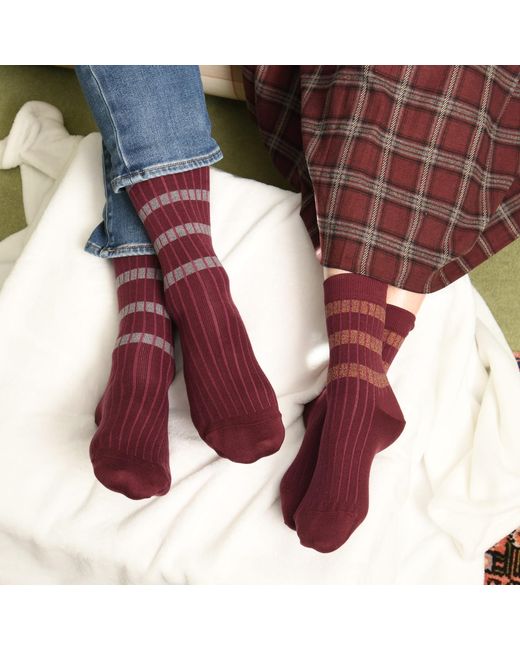 Peper Harow - Made in England Purple Old School Socks – for men
