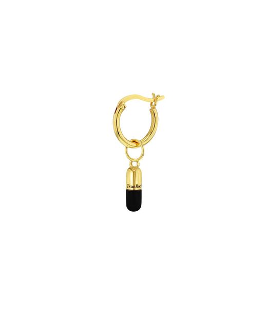 True Rocks Metallic 18Kt Plate & Pill Stud Earring for men