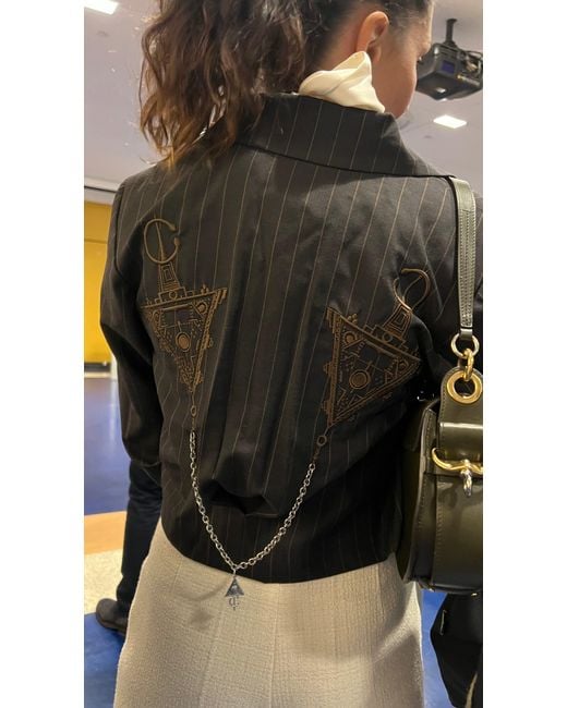L2R THE LABEL Green Cropped Double Breasted Blazer