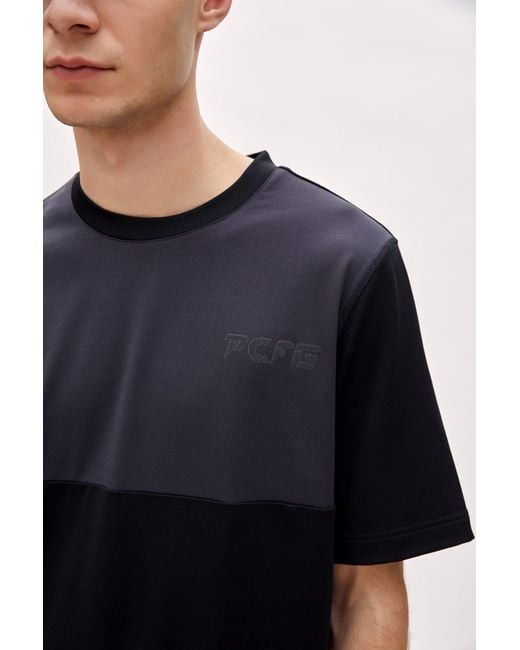 Pcfg Black Panelled Running Tee for men