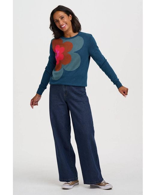 Sugarhill Blue Rita Sweater Flower