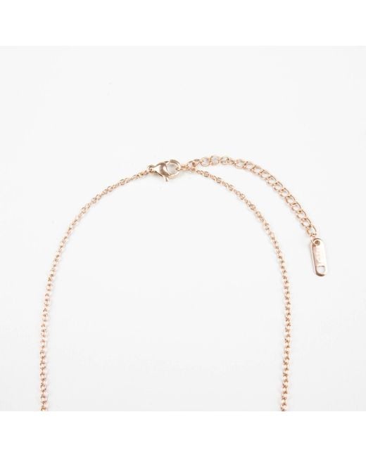 LIKHÂ White Mother-Of-Pearl Raindrop Necklace With Rose Chain