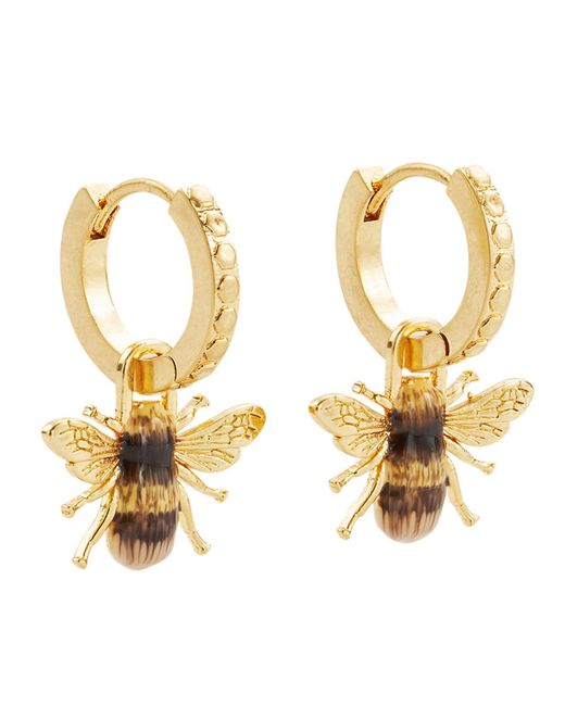 Fable England Metallic Bee Necklace & Stud Earrings Set