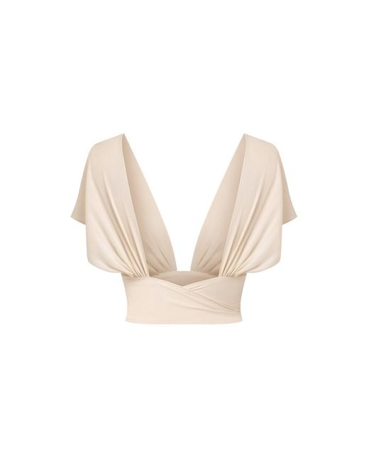 Sanctumum Natural Amber Wrap Top