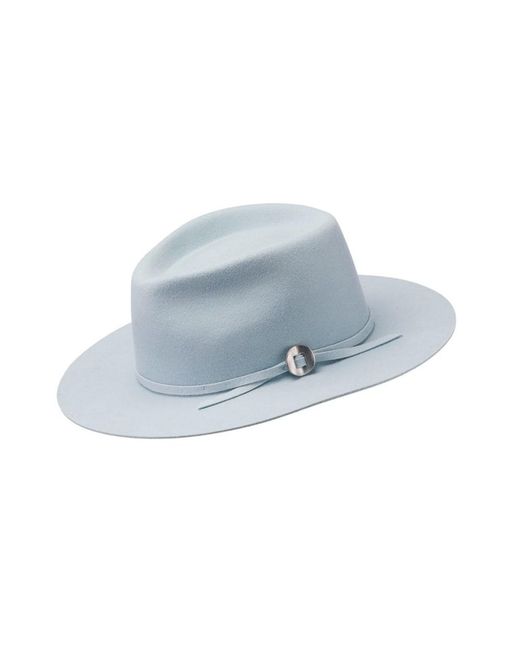 Jamie Slye Hats + Accessories Blue Kenny Wide Stiff Brim Hat