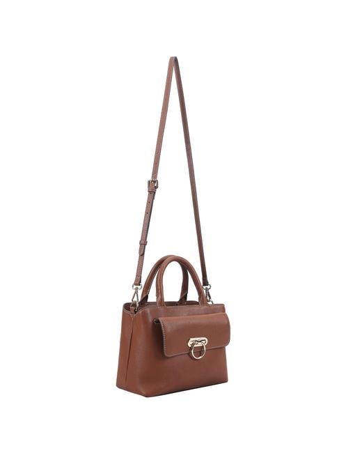 Paul Costelloe Brown Navarre Leather Crossbody Bag
