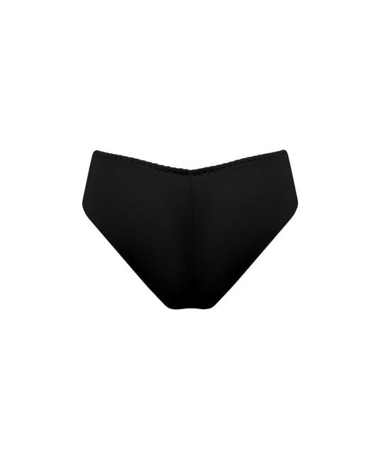 Daily Underwear Black Microfiber Brazilian Panties