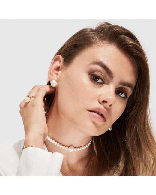 Ora Pearls Pink Baroque Pearl Studs Earrings