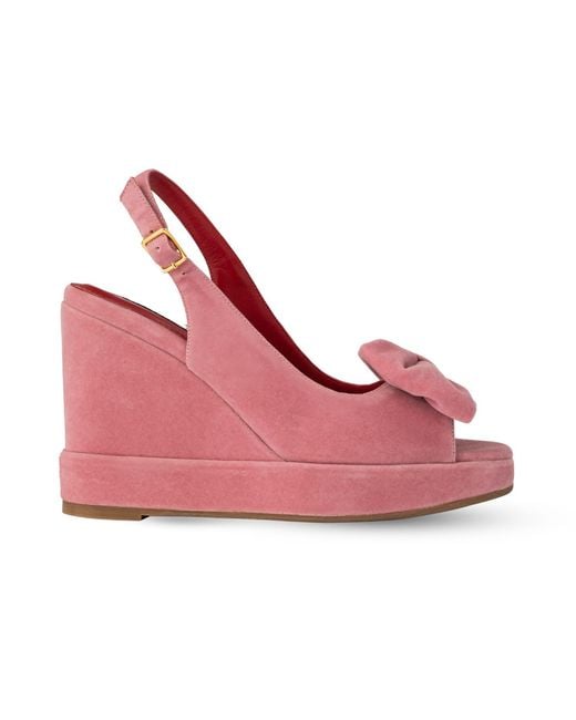 Rosamund Muir London Red Rignana Dusky Velvet Wedges