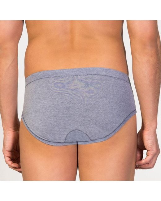 Zd - Zero Defects Blue Mini Briefs Egyptian Cotton for men