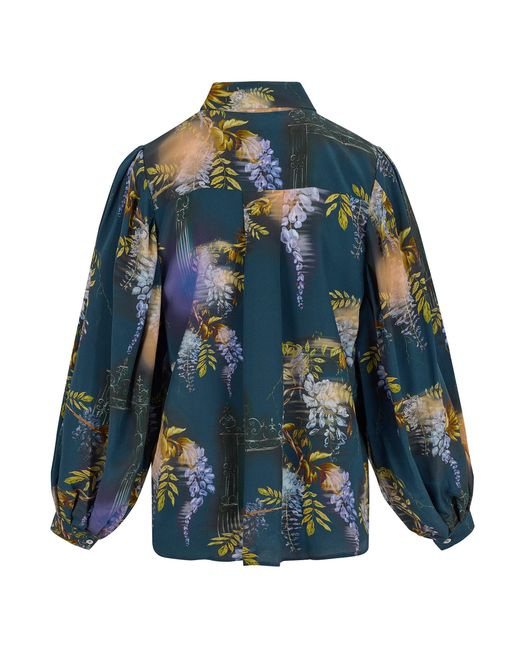 Klements Blue Paints Silk Blouse