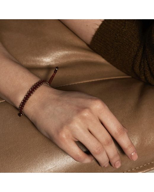 Harbour Uk Red Harrogate Connection Brass Rope Bracelet