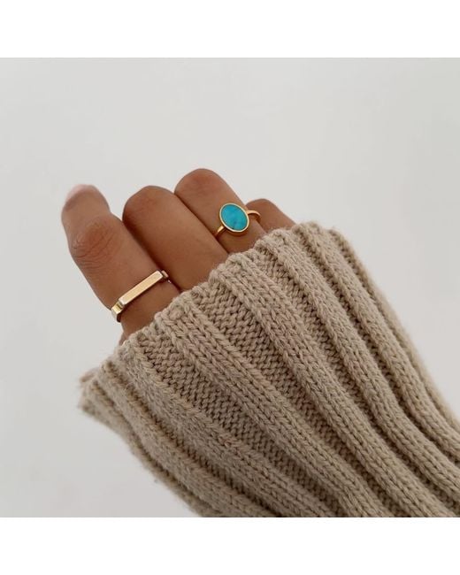 Fi Collection Blue Plated Ring