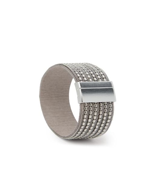 Saachi Metallic Multi-Strand Mesh Bracelet