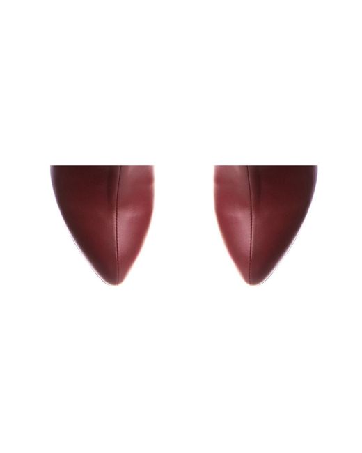 The 5Th Element Red Runa Burgundy Leather Slouch Boots