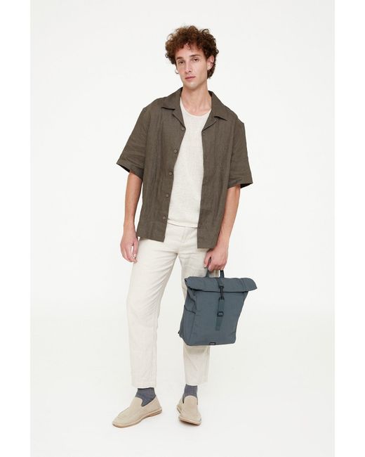 Lefrik Blue Roll Mini Backpack Leaf for men