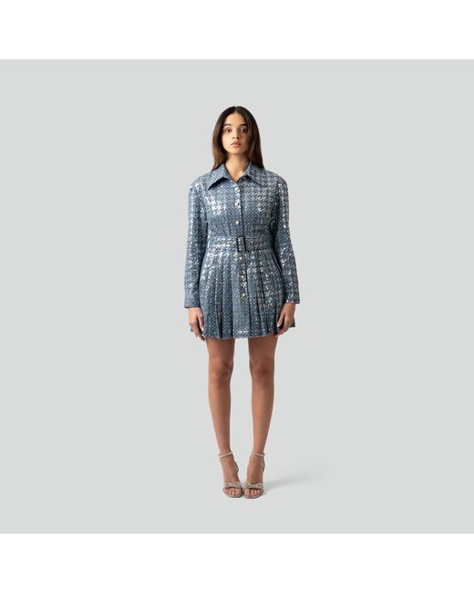 Maui X Lolita Blue Michelle Sequin Denim Mini Dress