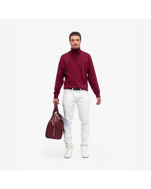 PLACE OF ELMS Purple Barolo Turtleneck Sweater for men
