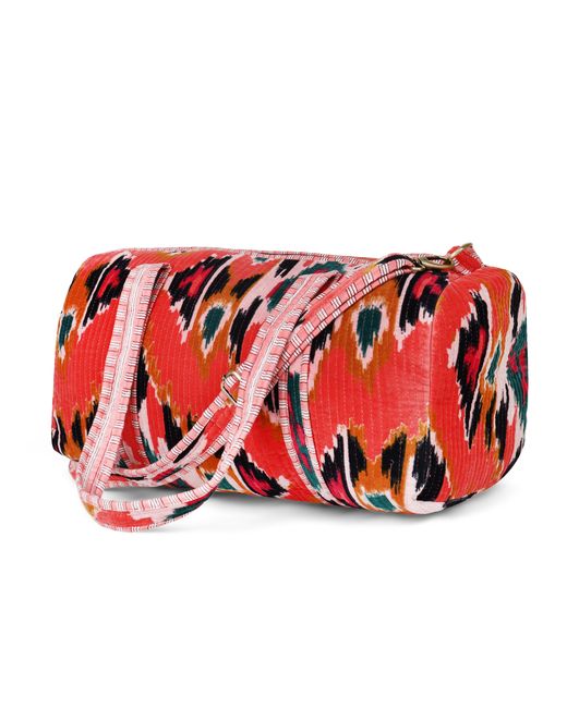 Conscious Yoga Collective Green The Ikat Velvet Weekender