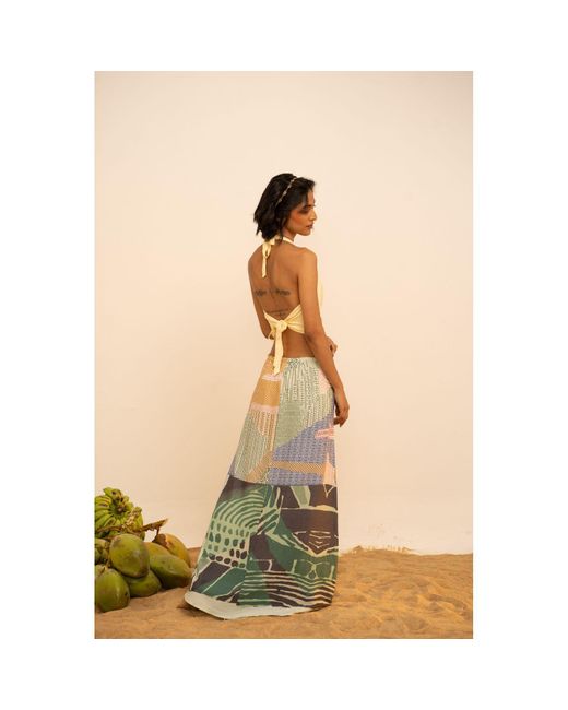 Tega Collective Metallic Samudram Reef Two Piece Gown