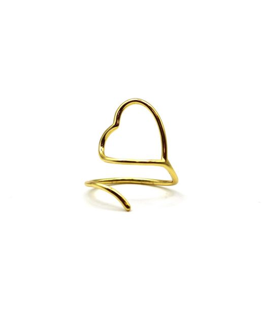 VicStoneNYC Fine Jewelry Metallic Rolling Open Heart Ring