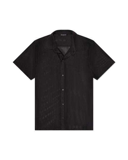 Playaluxe Black Mallorca Mesh Shirt for men