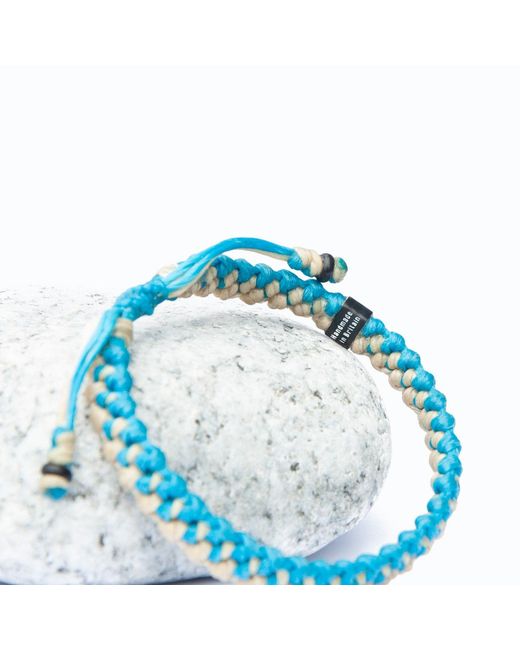 Harbour Uk Blue Neutrals Hylander Chunky Steel Rope Bracelet for men