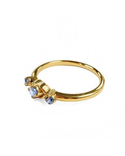 Belinda Jewelz Metallic Alexandrite Vintage Triple Birthstone Ring