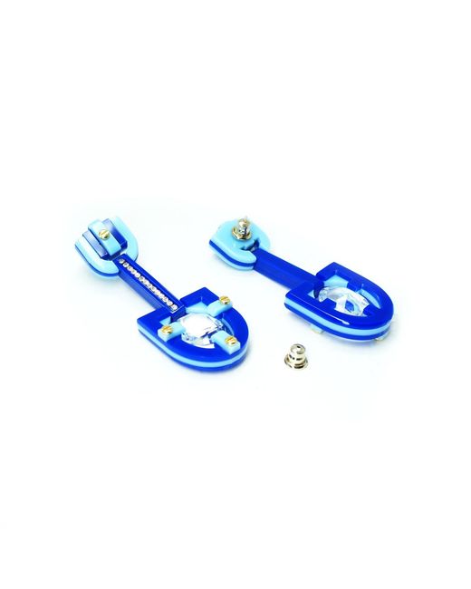 Gissa Bicalho Blue Handmade Acrylic Earring Long Oval Cut Stone