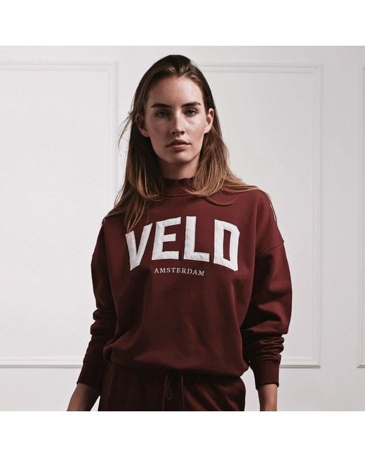 VLD Red Westwood Varsity Mockneck Sweatshirt