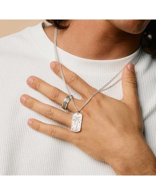 Charlotte's Web Jewellery Metallic Oasis Palm Necklace for men