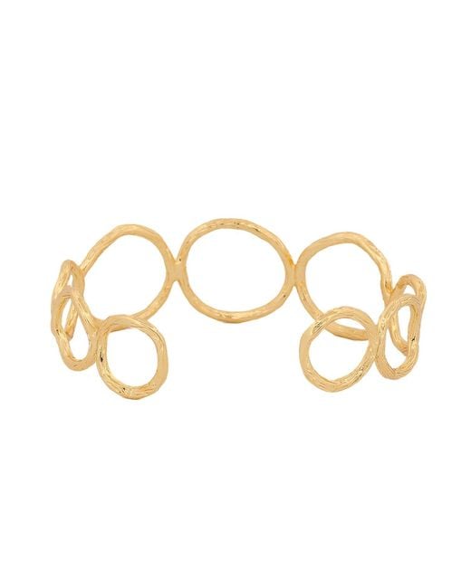 Ebru Jewelry Metallic Cleopatra Golden Cuff Bracelet