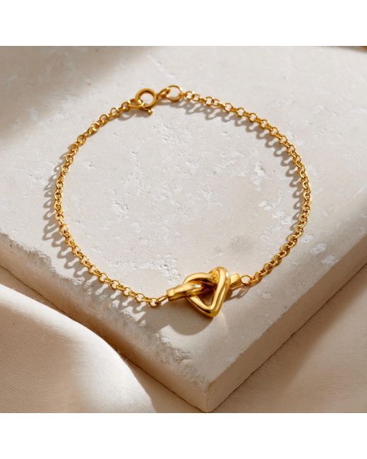 Posh Totty Designs Metallic Love Knot Heart Bracelet