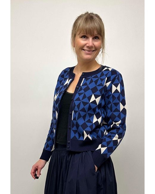 GROBUND Blue Lydia Cardigan