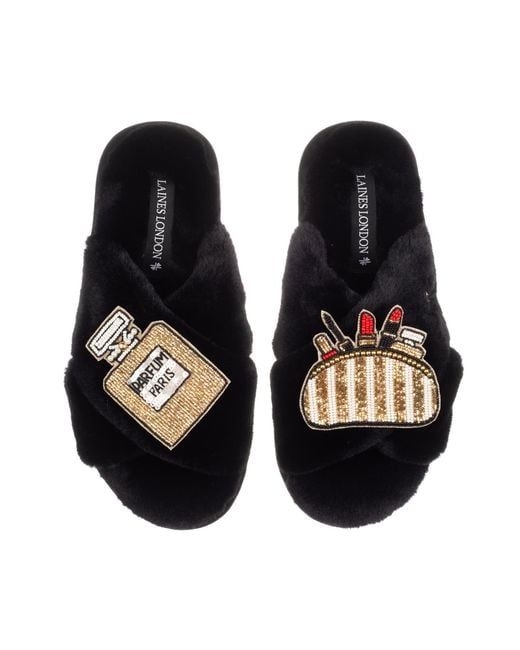 Laines London Blue Classic Laines Slippers With Beauty Bag & Perfume Brooches