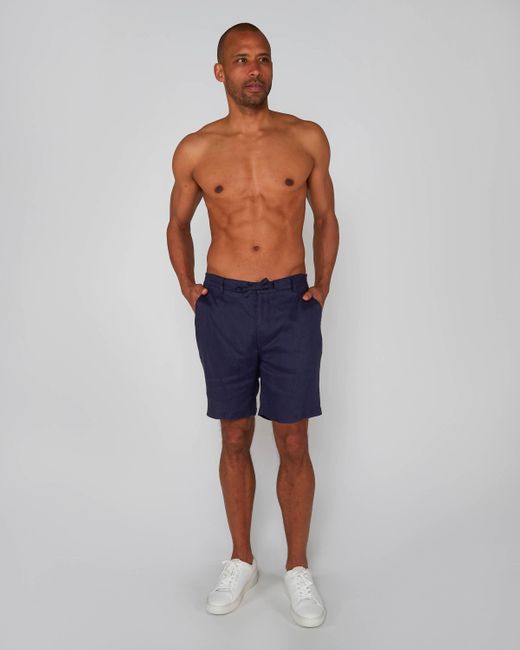 Lords of Harlech Blue Devonshire Linen Short for men