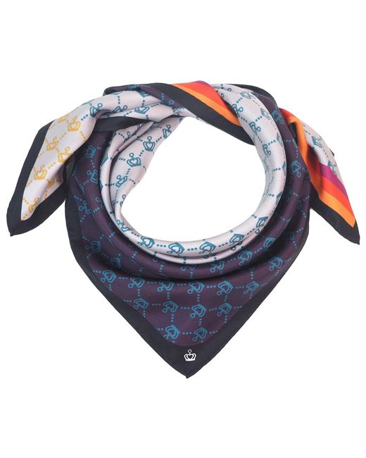 Kueen Blue Silk Scarf