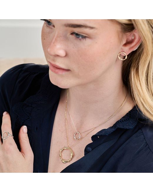 Lulu and Boo Jewellery Metallic Large Molten Halo Solid Necklace