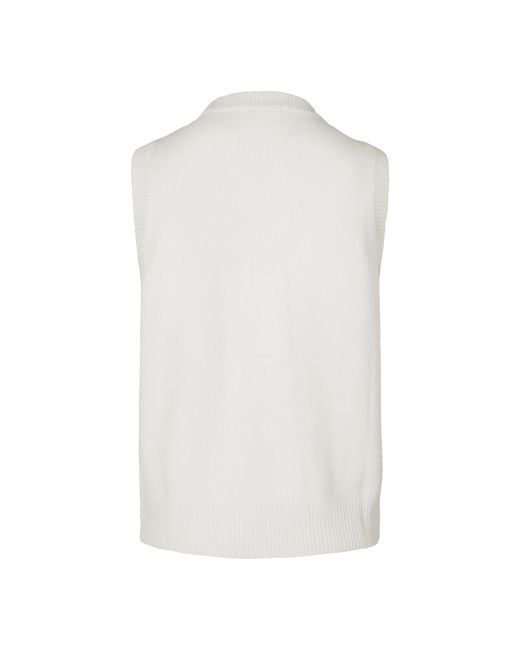 tirillm White Agnes Cashmere Vest, Off