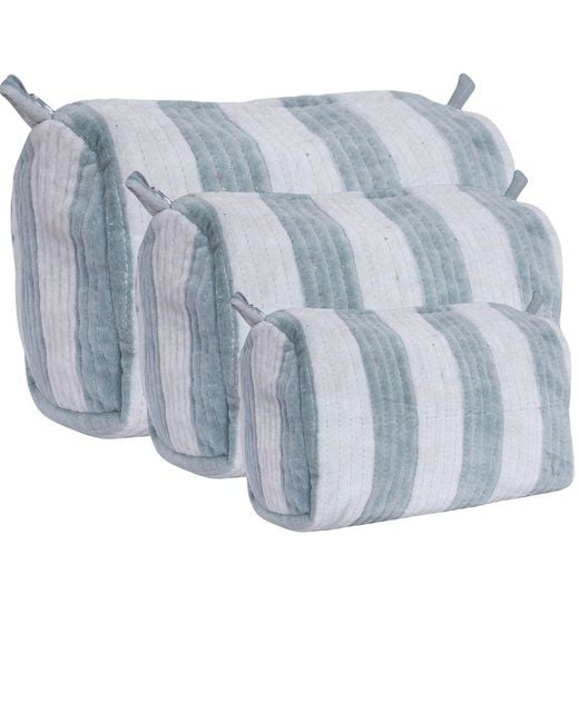 Conscious Yoga Collective Blue The Striped Velvet Travel Set