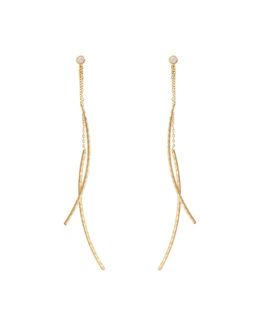 KAMARIA Metallic Diamond Cut Flutter Earrings